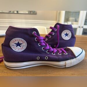 Converse Chuck Taylor All Star High Top Purple Sneakers Unisex W-10 M-8
